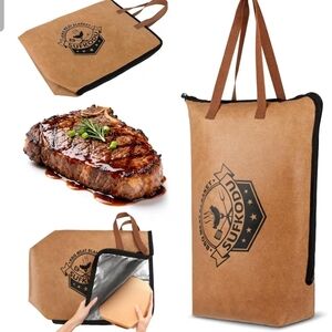 Brown Insulated Tote Bag